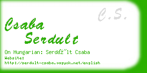 csaba serdult business card